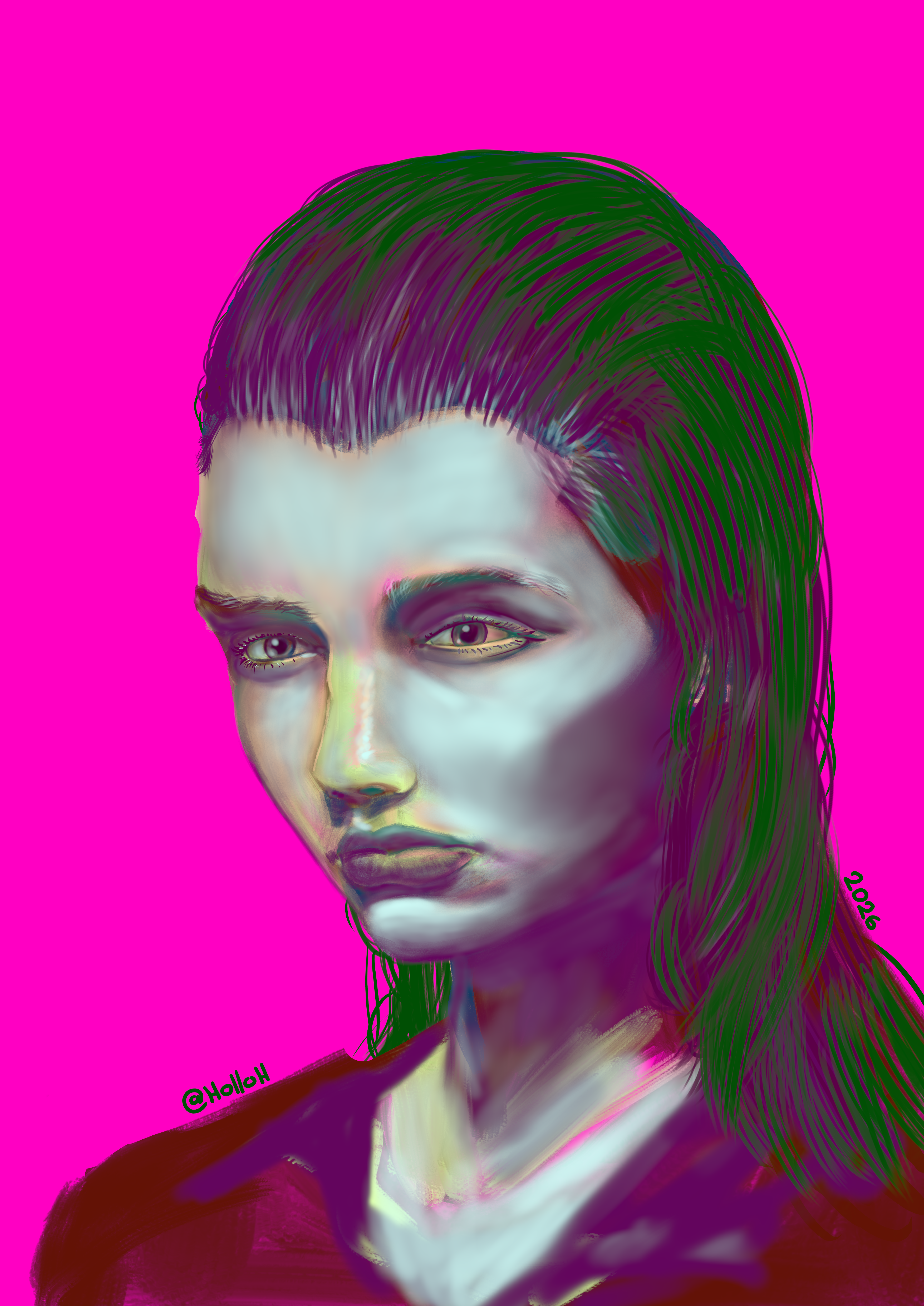 Brush digital painting illustrations krita