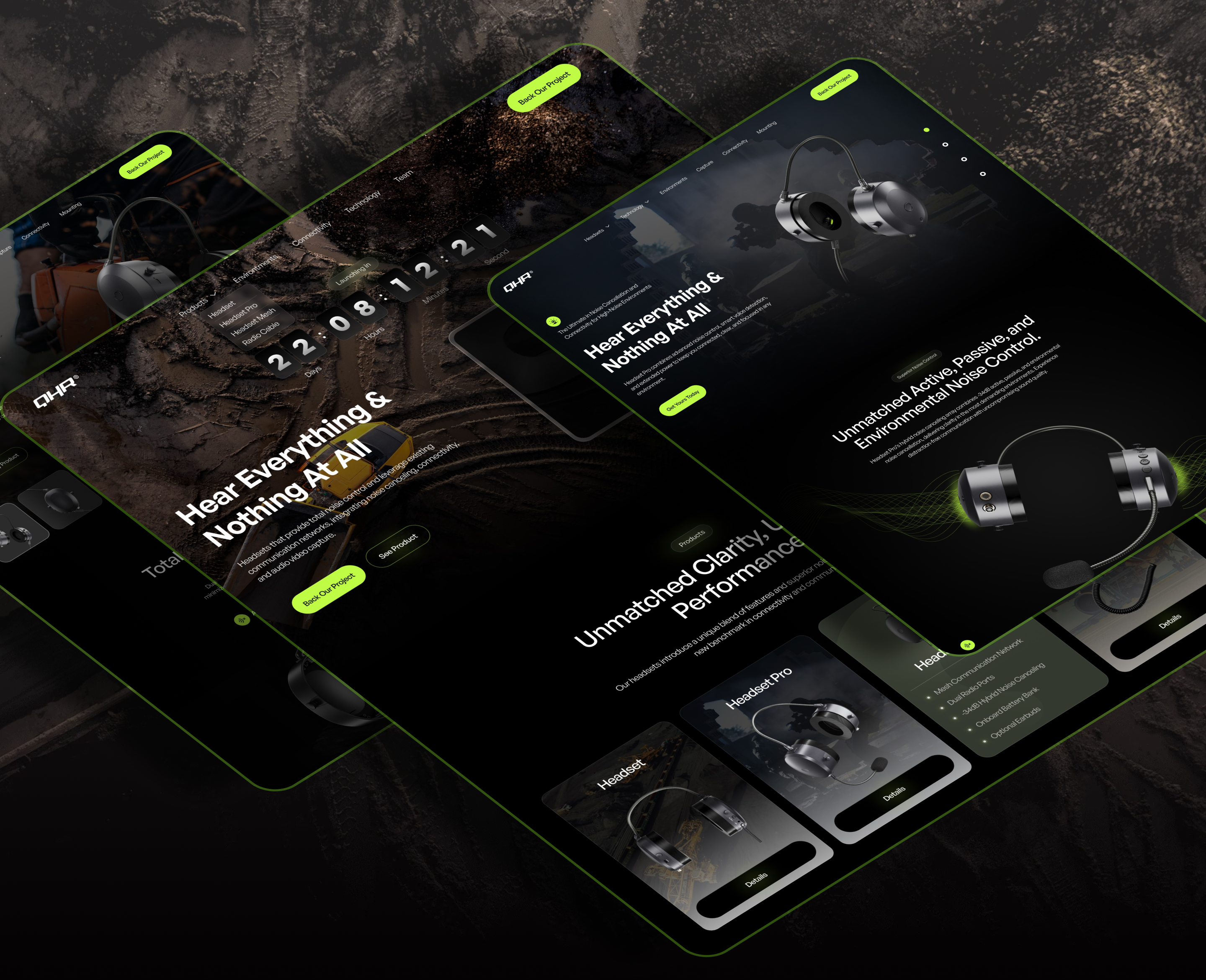 QHR – Headphone Brand Shopify Development 3d animation branding graphic design headphone product design shopify ui user experience user interface web development website design