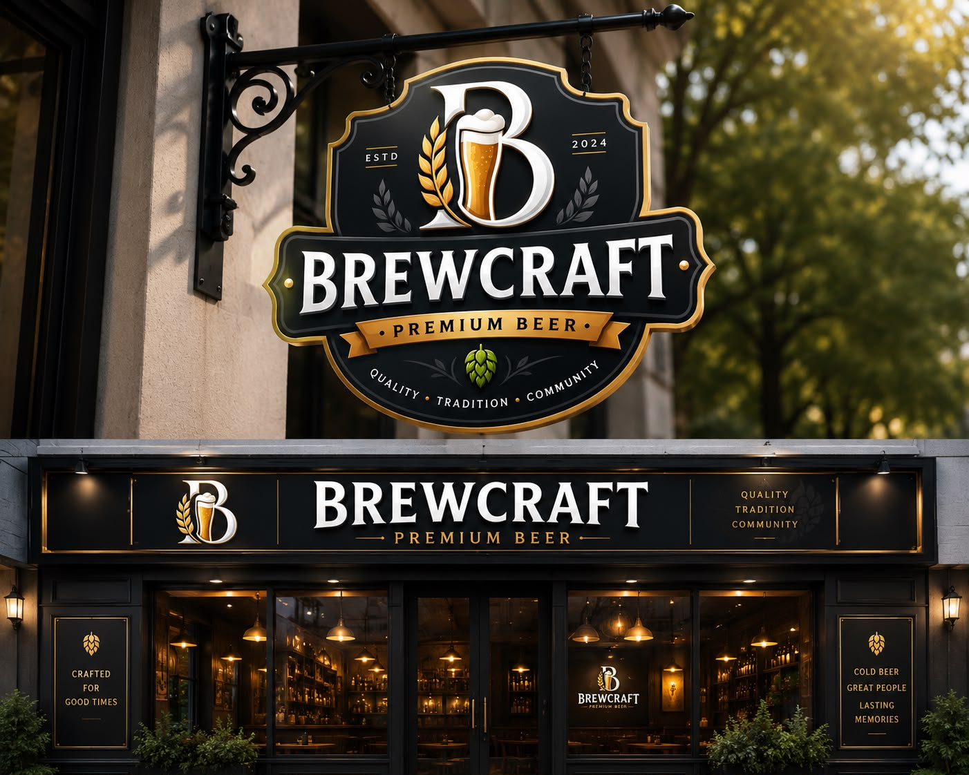 Brewcraft beer brand 3d beer brand branding graphic design logo ui