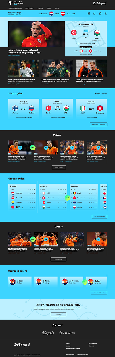 European Championship Platform illustration ui ux website