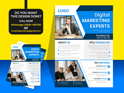 Unique digital business marketing flyer. a unique hospital flyer blue flyer branding business business flyer corporate corporate flyer creative creative flyer design digital marketing digital marketing flyer design doctor flyer flyer flyer design hospital flyer illustration logo modern flyer print