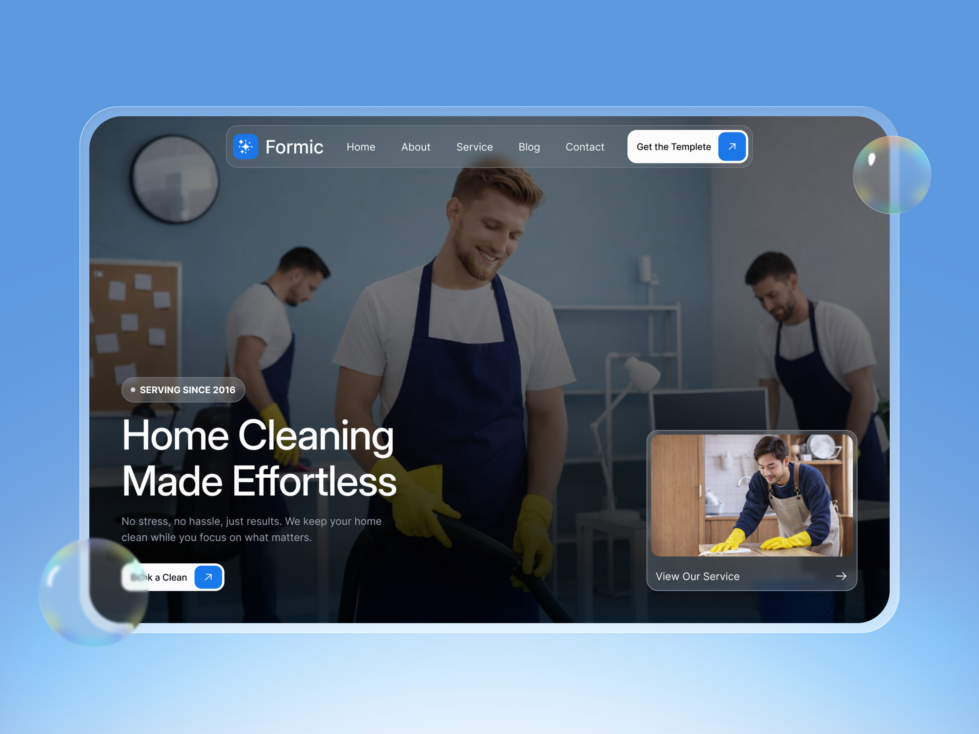 Fomic - Cleaning Agency Website Design business website cleaning agency cleaning website conversion design dark theme framer home services homepage design landing page minimal design mobile design modern web design responsive design service website ui design uiux ux design web design webflow website design