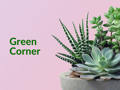 Green Corner app branding design graphic design illustration logo typography ui ux vector