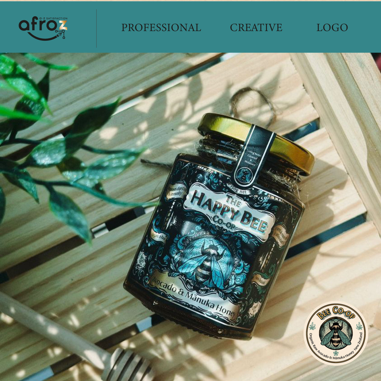 Honey Logo and packaging adobe illustrator avocado beautiful logo bee branding design digital art flowers graphic design happybeecoop honey illustration label logo mānuka ornaments packaging design sketch vector vintage