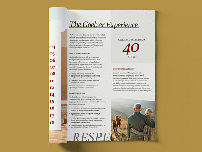 Community Engagement Report Spread annual report banking book booklet columns community goelzer grid investing investment layout layout design magazine page paper report report design spread spread design table of contents