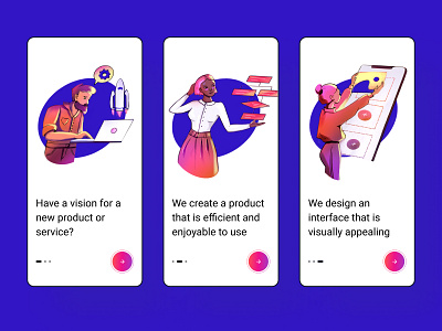 Concept onboarding screens accessibility color scheme design flow graphic graphic design idea illustration layout mobile onboarding product startup ui usability ux