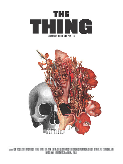 The Thing Poster collage design horror horror poster movie poster skull texture the thing