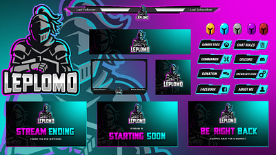 Twitch overlay package animation graphic design motion graphics twitch overlay