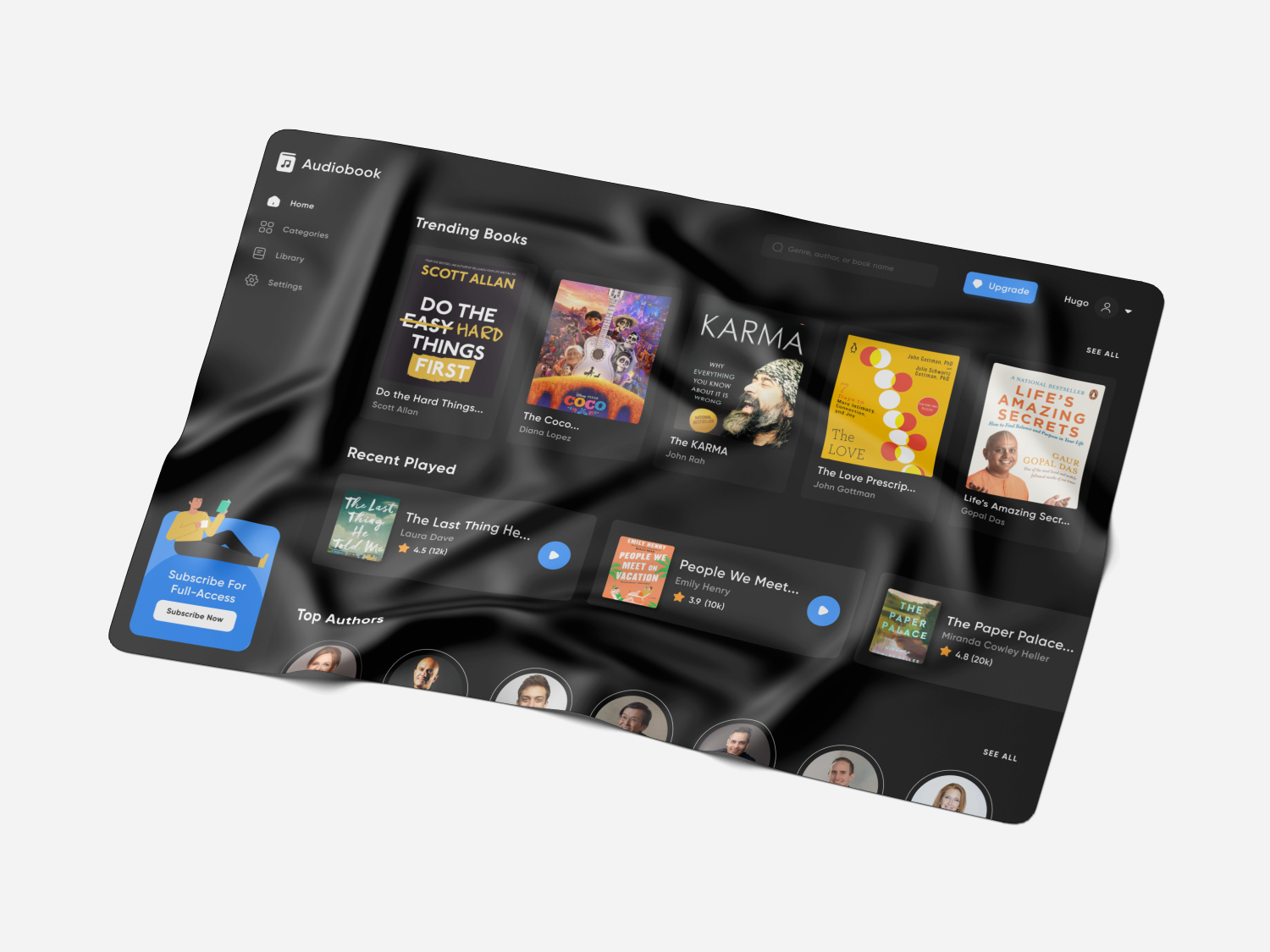The Audiobook Webapp 3d animation branding graphic design logo motion graphics ui
