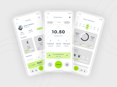 Fitness app app design fitness fitnessapp mobile mobileapp ui ux ui design