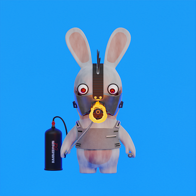 Rabbidstein mestblendercourse rabbid rabbit rammstein