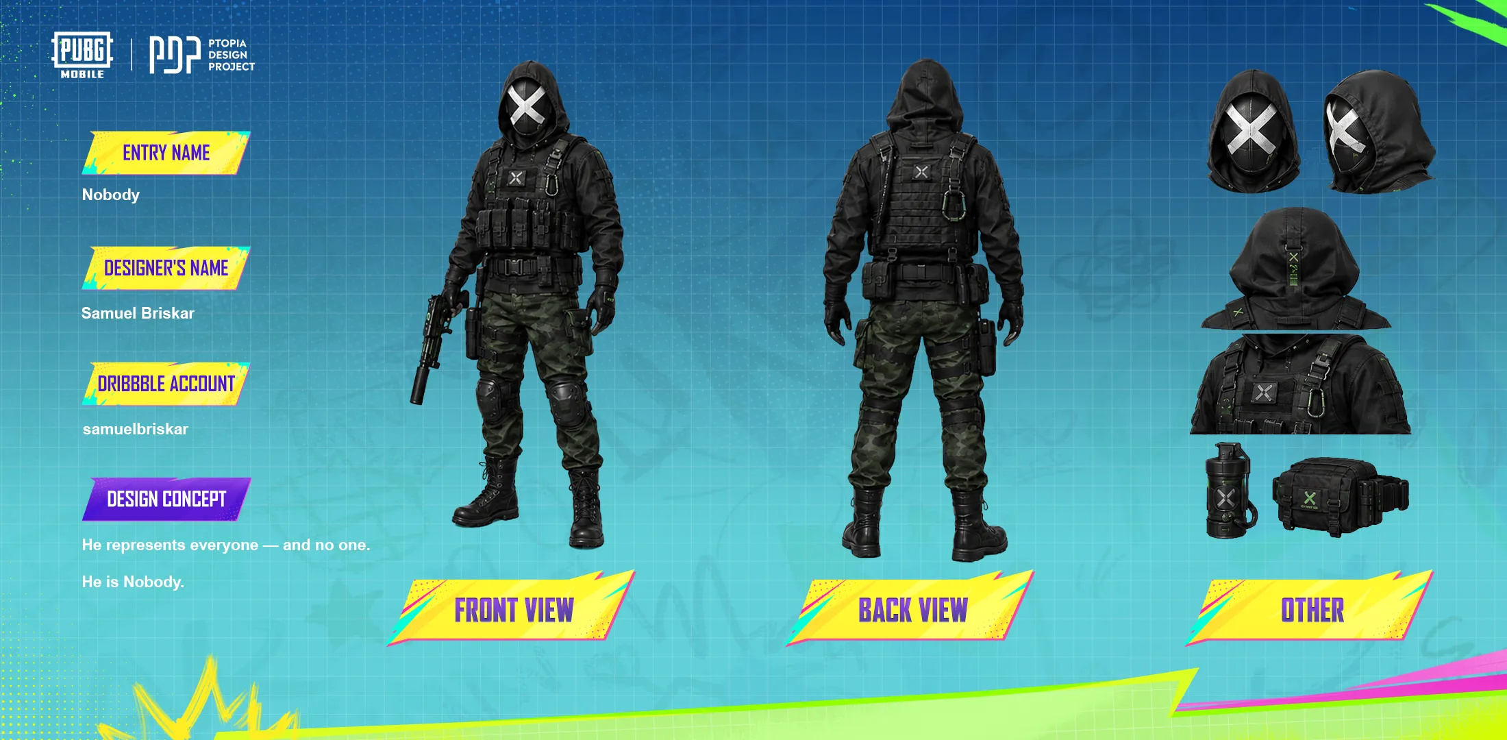 Nobody - Character Concept app art character concept game gaming mobile nobody outfit player pubg