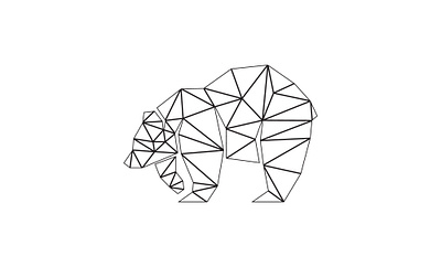 Bear. design geometric geometric logo icon logo polygon polygonal logo polygonal logo design
