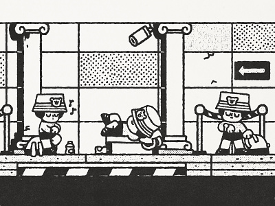 New York Metro book design book illustration boy bw cartoon cute design doodle expectation fun graphic design illustration japanese jrs kawaii metro new york nyc waiting