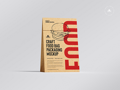 Free Craft Food Bag Mockup packaging