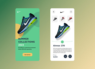 Nike Store Ui redesign branding design graphic design illustration landing logo typography ui ux vector