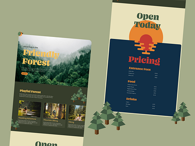 Friendly Forest :D branding forest green nature trees ui website