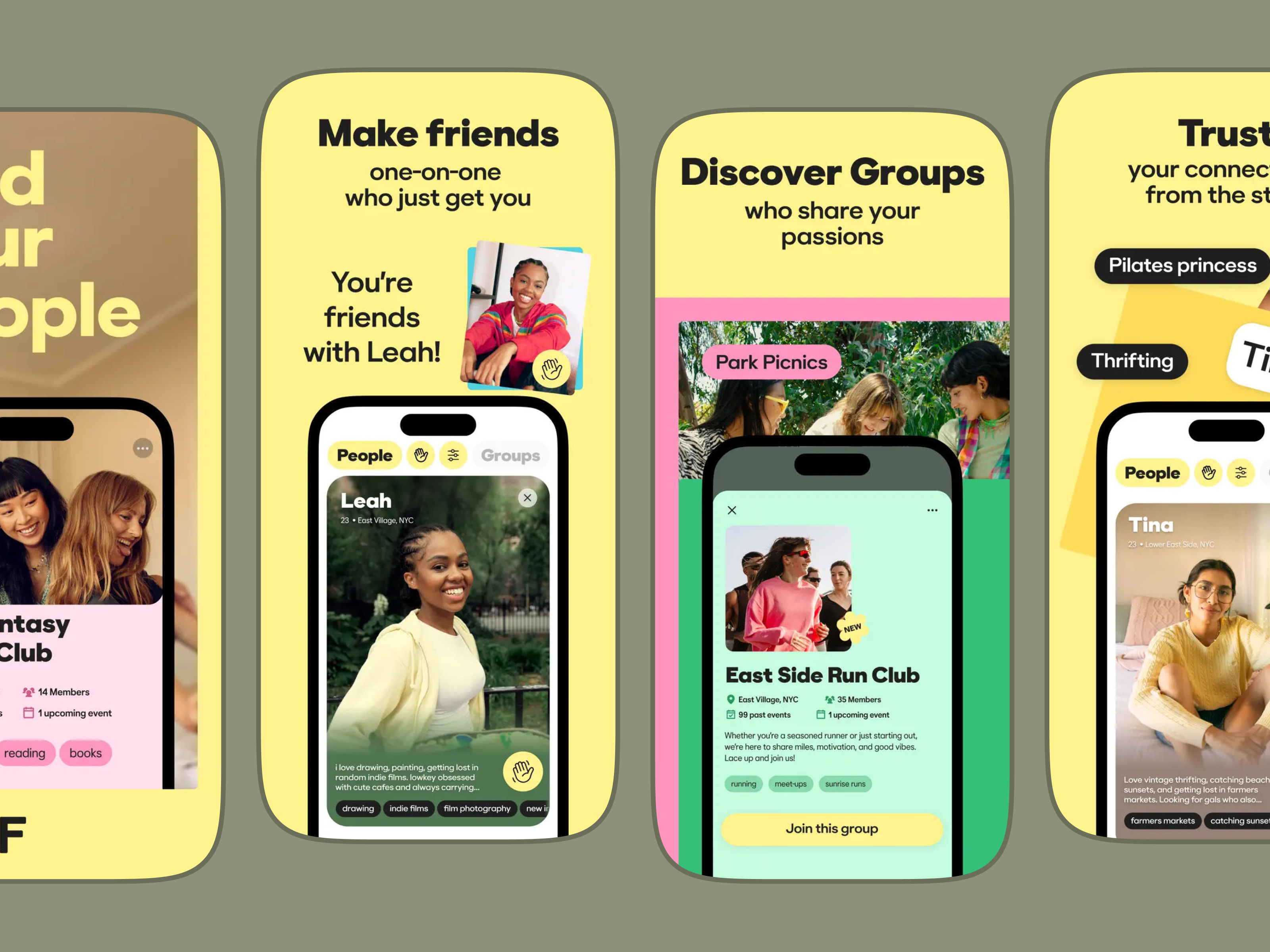Mobile App UI Showcase app app design app store screenshots banner community app dating app friendship app ios ios app mobile mobile app modern ui screenshot social app ui ui ux