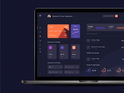 Fintech Dashboard UI Design design graphicdesign typography ui uiux visual design