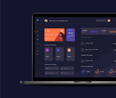 Fintech Dashboard UI Design design graphicdesign typography ui uiux visual design