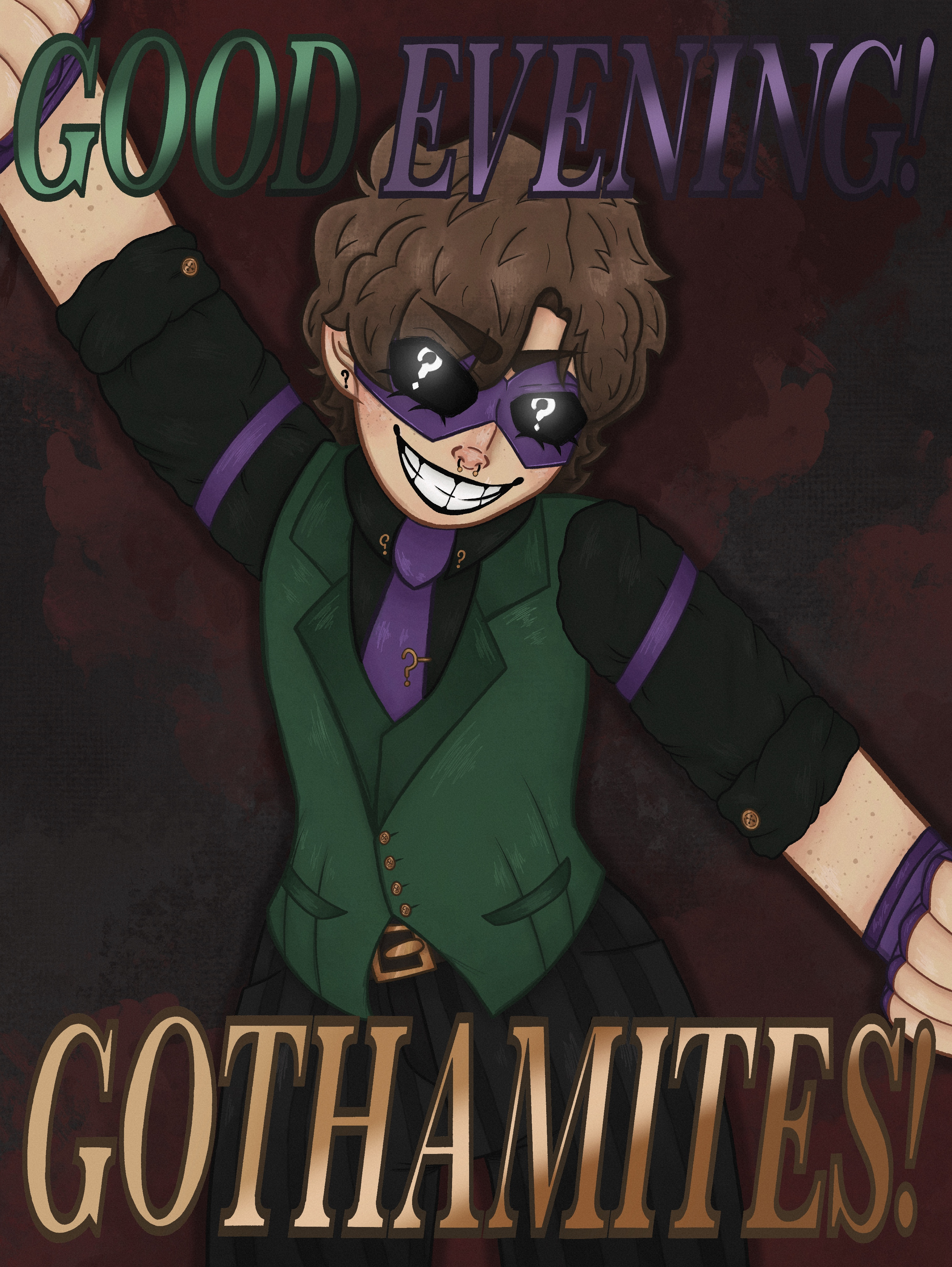 Riddler Fan Poster - December 2025 fanart graphic design illustration poster procreate
