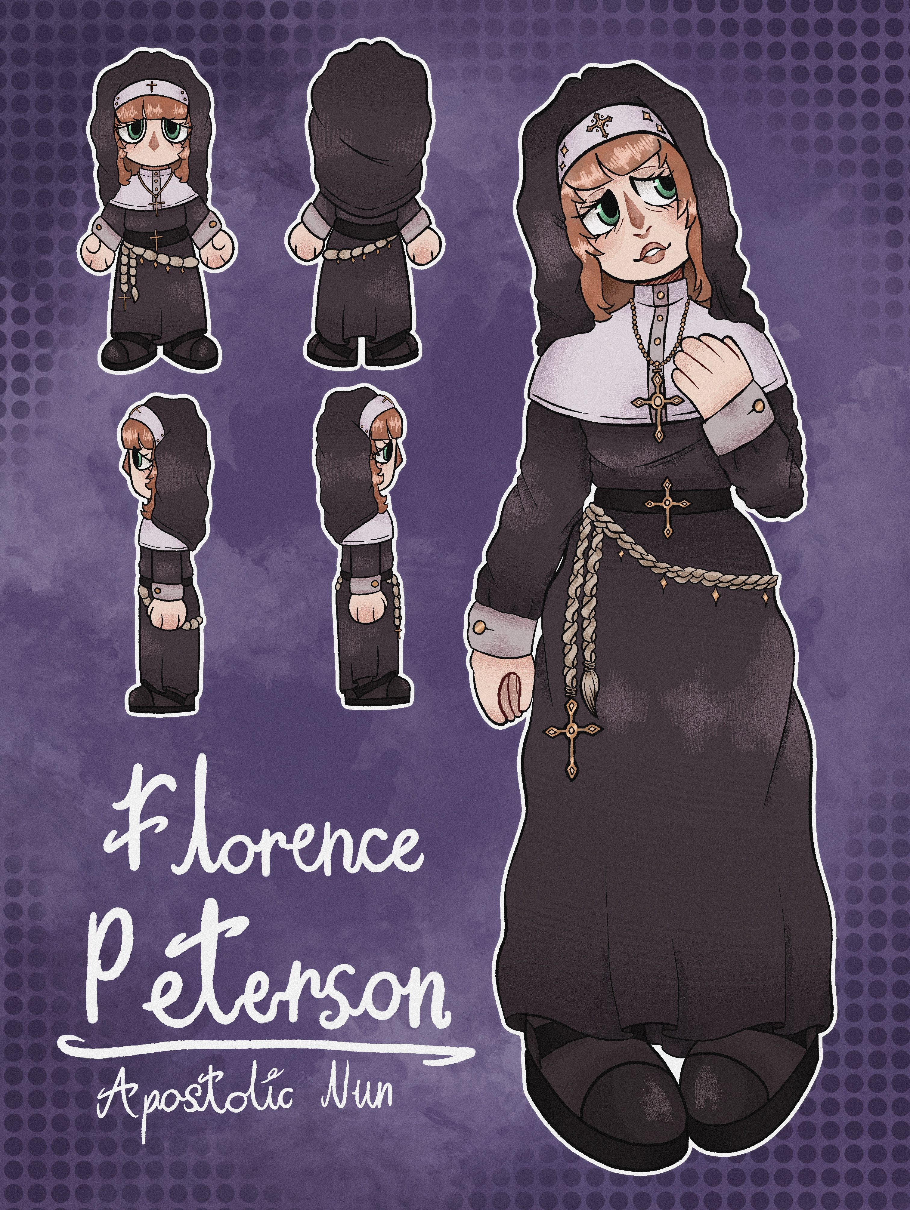 Florence character sheet - April 2026 adobe character design character sheet digital art graphic design photoshop sprite