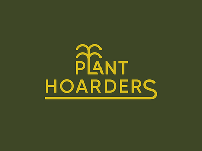 Plant Hoarders Logo 70s logo club logo custom lettering custom typography elegant logo gardening gardening logo line logo linear logo logo logotype palm logo palm tree palm tree logo palm trees plant plant logo plants retro logo