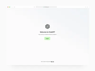 ChatGPT Redesign (Login Experience) ai artificial intelligence chat chatgpt code machine learning minimal ml openai product design software ux web app
