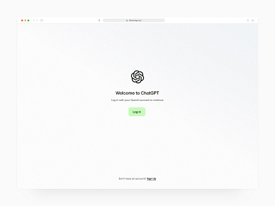 ChatGPT Redesign (Login Experience) ai artificial intelligence chat chatgpt code machine learning minimal ml openai product design software ux web app