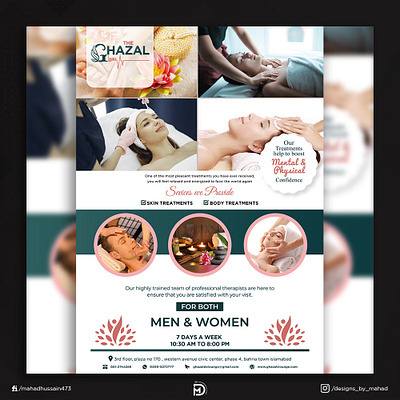 Brochure Design branding brochure design digital marketing graphic design illustration logo massage printmedia spa ui ux vector