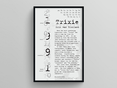 Typography Poster: Trixie graphic design poster typography