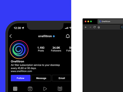 Onefiltron - Brand Identity and Website Design circle design favicon homepage illustration interface landing page logo o ottawa social media ui uiux ux