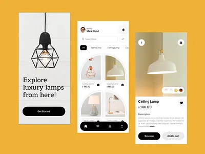 Mobile App- Lamp Product app design graphic design landing page mobile app product app ui ux website design