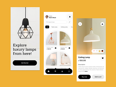 Mobile App- Lamp Product app design graphic design landing page mobile app product app ui ux website design