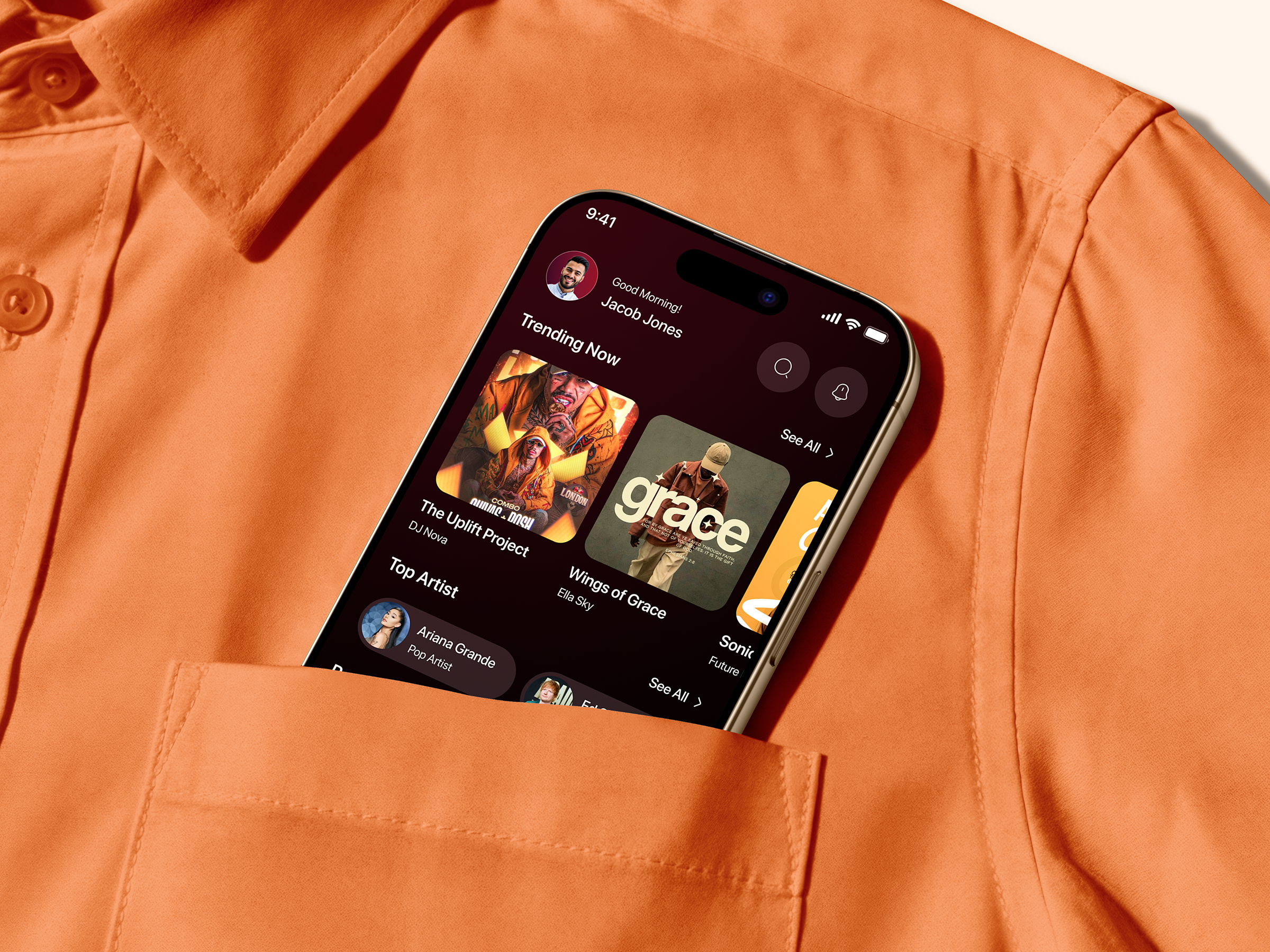 Music Streaming App UI/UX Design audio player dark ui ios app design mobile app design mobile ui music app music app design music app ui music player music streaming app music ui streaming app ui ux design