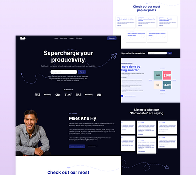 Productivity Newsletter - Concept branding web design