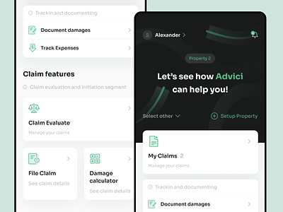 Advici - Dashboard Screen app design mobile app mobile design ui ux