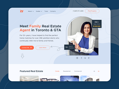 Real Estate Agent Website w Search in Toronto about page agent website found property homepage portfolio agent property agent property information property search real estate real estate agent realtor website toronto ui ux website