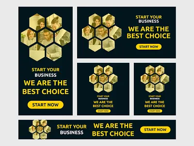 Corporate Web Banner Design | Business Banner Bundle | Google Ad brand identity corporate banner design display ads fb ads professional banner shopify ads image