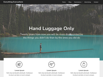 The Adventure Journal - Travel Blog Template for WordPress blog blogging design inspiration minimalist personal responsive seo template travel ui website wordpress