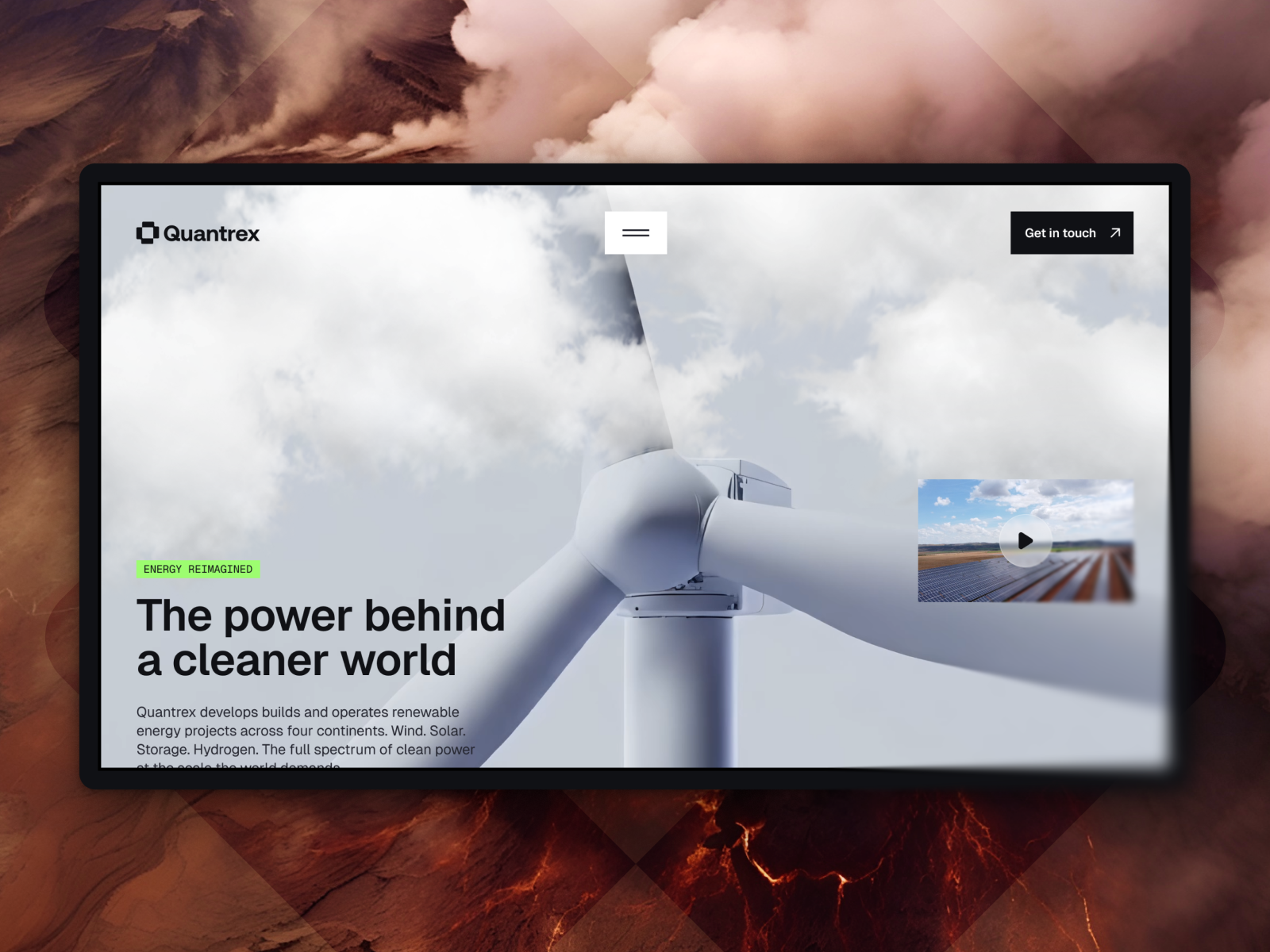Quantrex — Renewable Energy Company design graphic design typography ui ux web website