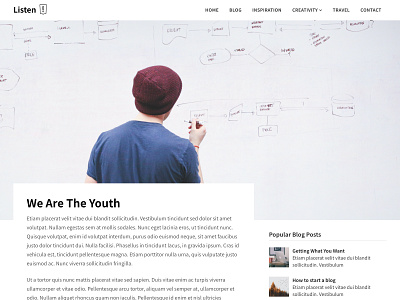 We Are The Youth - A Simple WordPress Theme blog blogging design inspiration simple template theme website wordpress wp writer writing