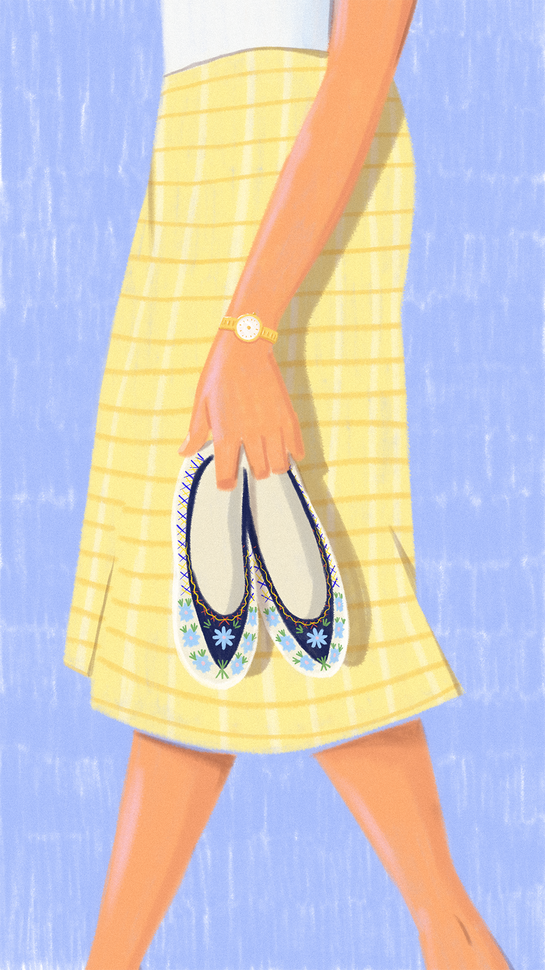 Slippers colour design drawing fashion illustration paris style