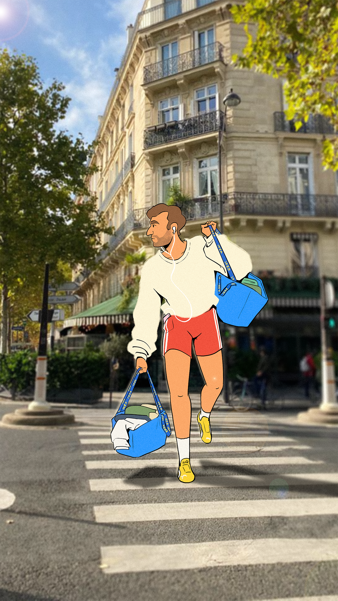 Laundry day colour design drawing fashion illustration paris style