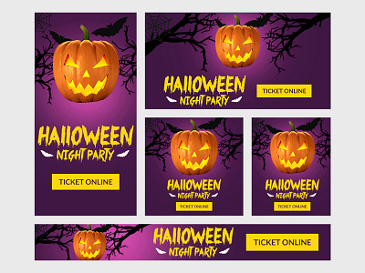 Halloween Night Party Banner | Party Banner | Shopify Ads halloween banner party banner shopify ads image