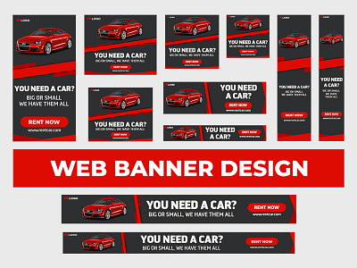 Car Web Banner Design | Service Banner | Ads business banner car rent car selling banners shopify ads image