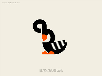 Black Swan animal animal logo bird bird logo birds branding geometric illustration logo logotype monochrome simple sleek stork stork logo swan swan logo wing wings wings logo