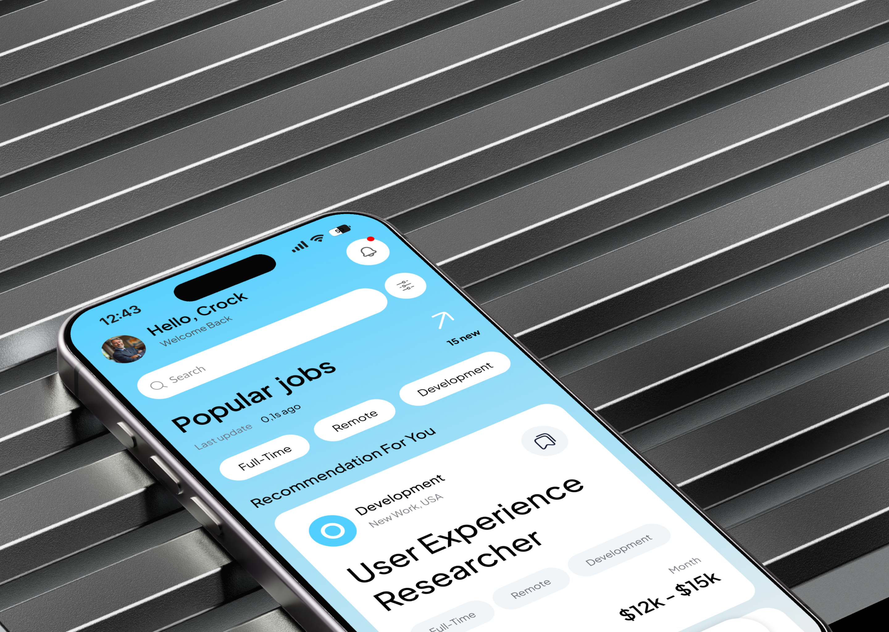 Job Search Mobile App UI/UX Design ai app crm dashboard design interface job jobapp jobportal mobile mobileappdesign product saas service ui ux