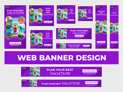 Travel Web Banner Design | Ads Banner | FB Ads facebook ads shopify ads image tourism agency banner vacation banners