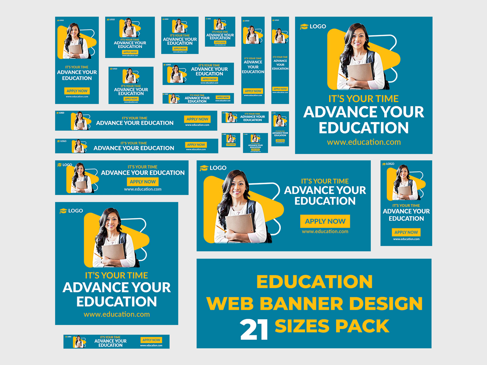 Education  Banner Design Google Adwords Ads Banner by Hafizur